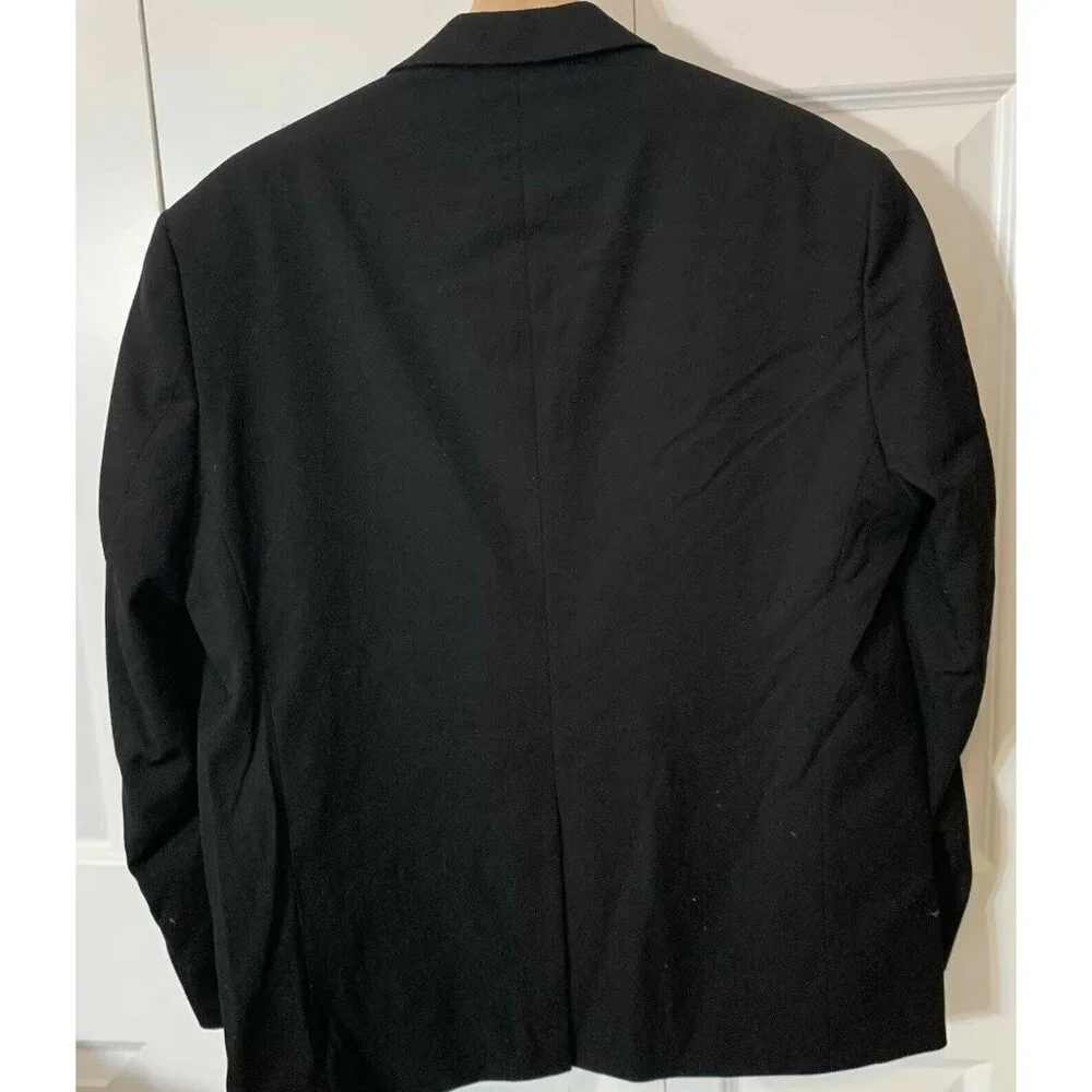 George Men’s Sz 40S  2 Button‎ Blazer Sport Coat Suit Jacket Black